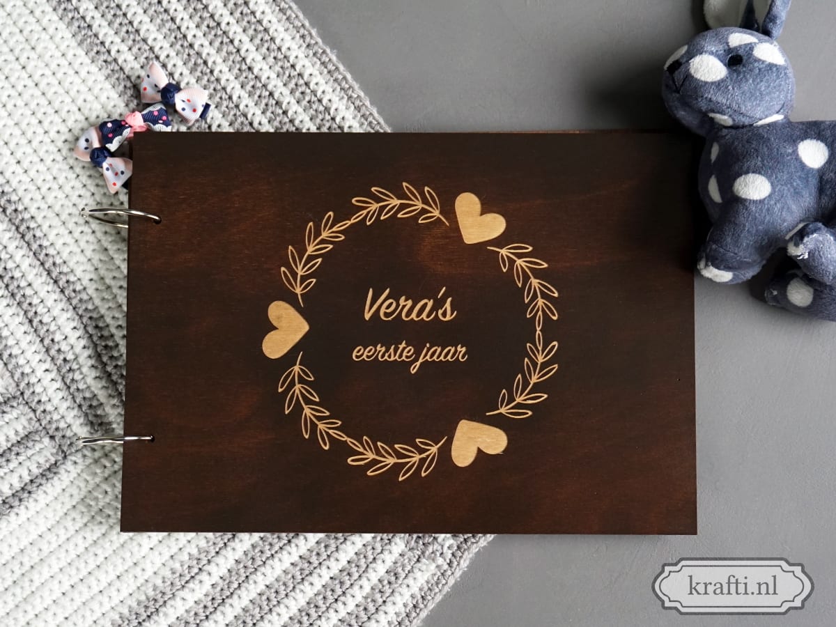 fotoalbum voor iemands eerste jaar