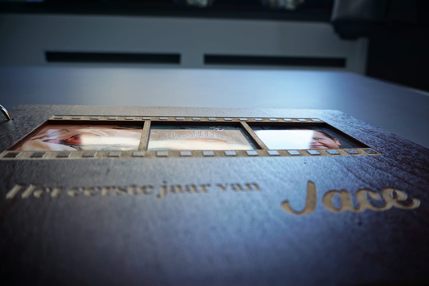 Houten fotoalbum 1e jaar fotorolletje - Afbeelding 3