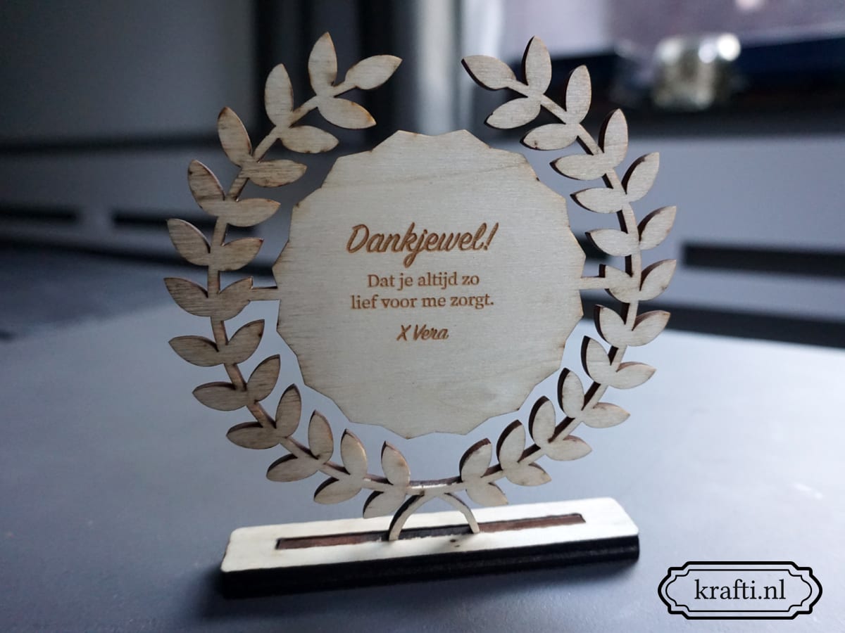 Juf / meester bedankje cadeau trofee - Afbeelding 2