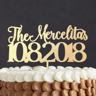 cake topper family namedate