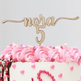 taarttopper voor nora die 5 wordt