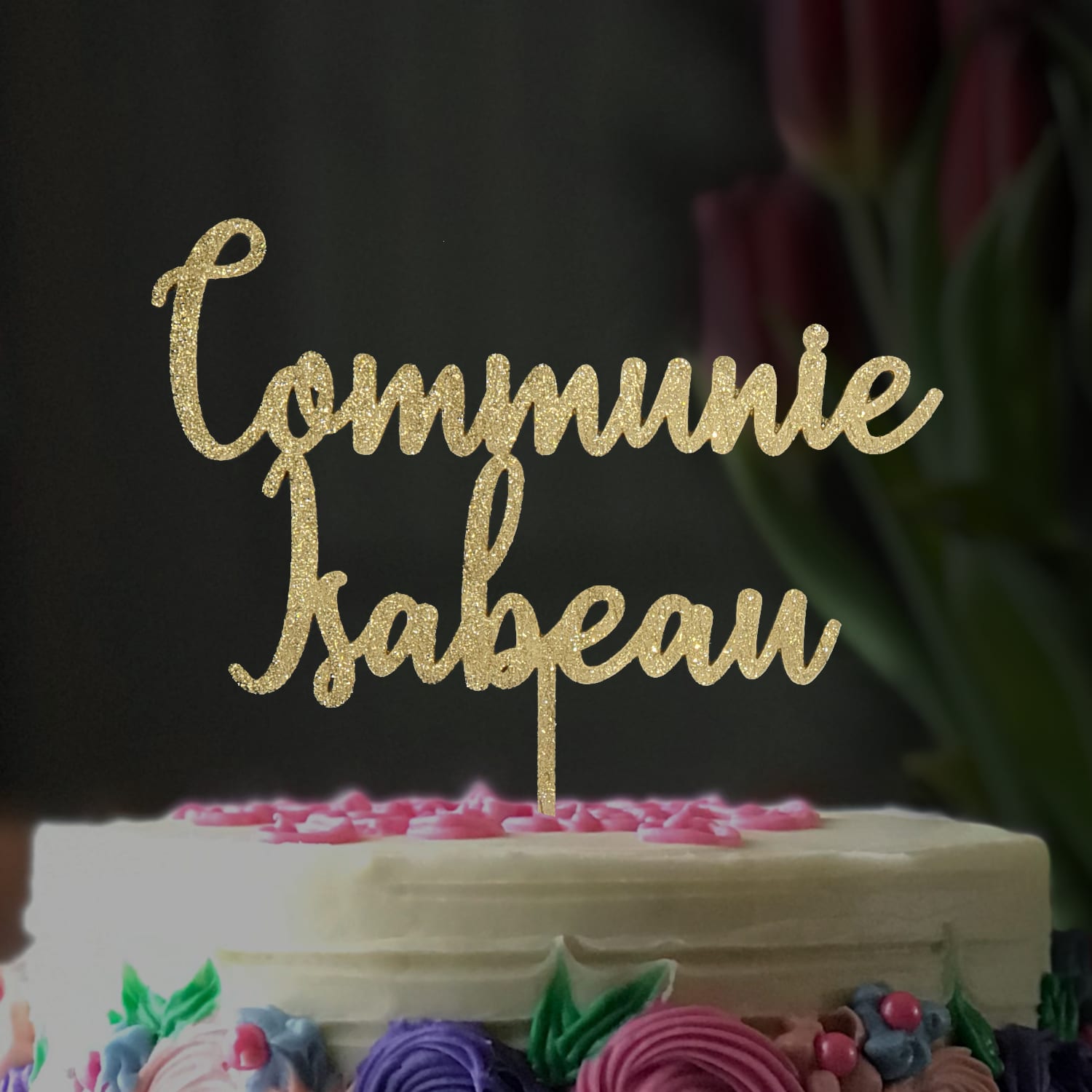 taarttopper communie gepersonaliseerd
