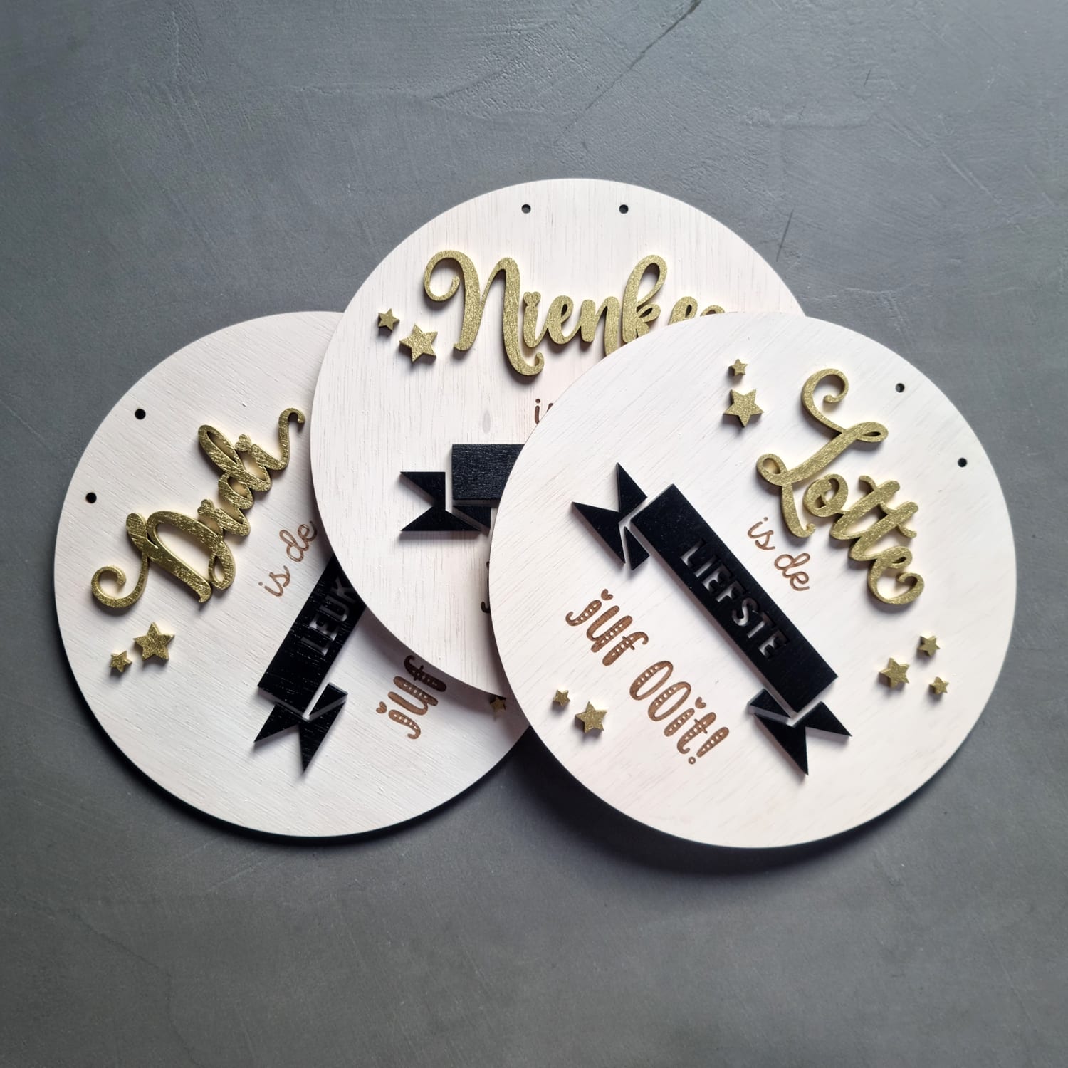 Gepersonaliseerd houten muurbord voor de liefste juf of meester - Afbeelding 2