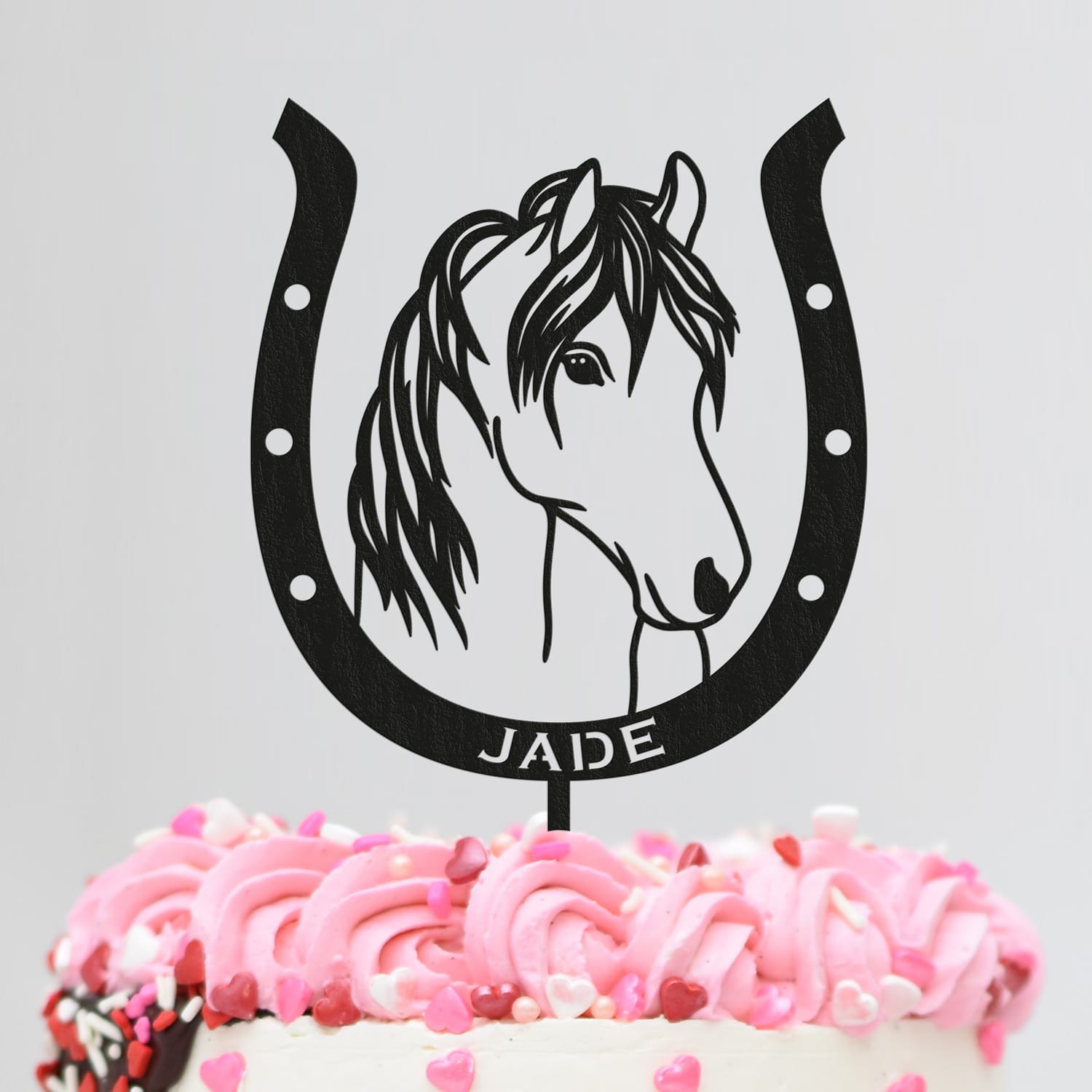 paarden taarttopper met naam