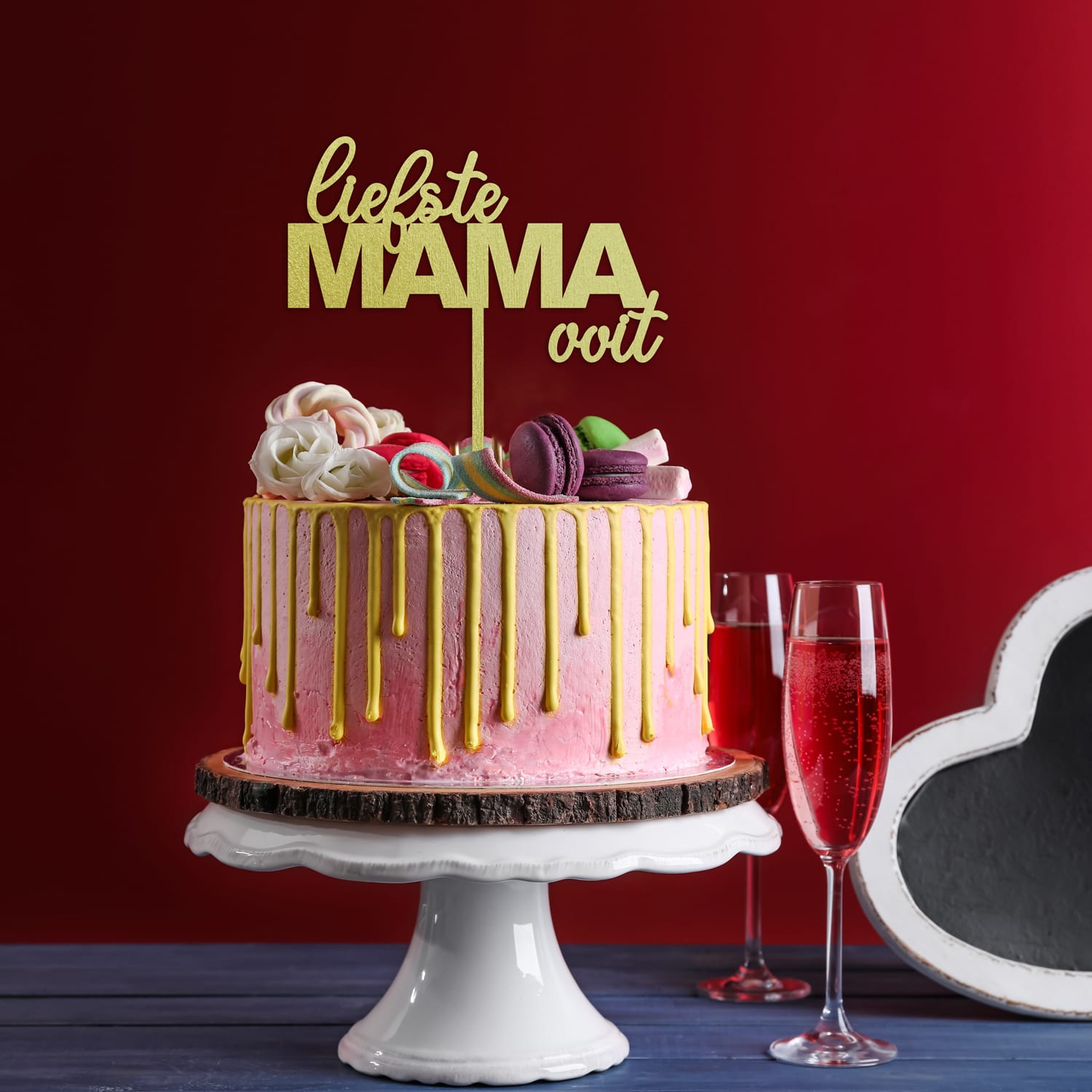 Taarttopper Moederdag Liefste Mama Ooit - Afbeelding 2