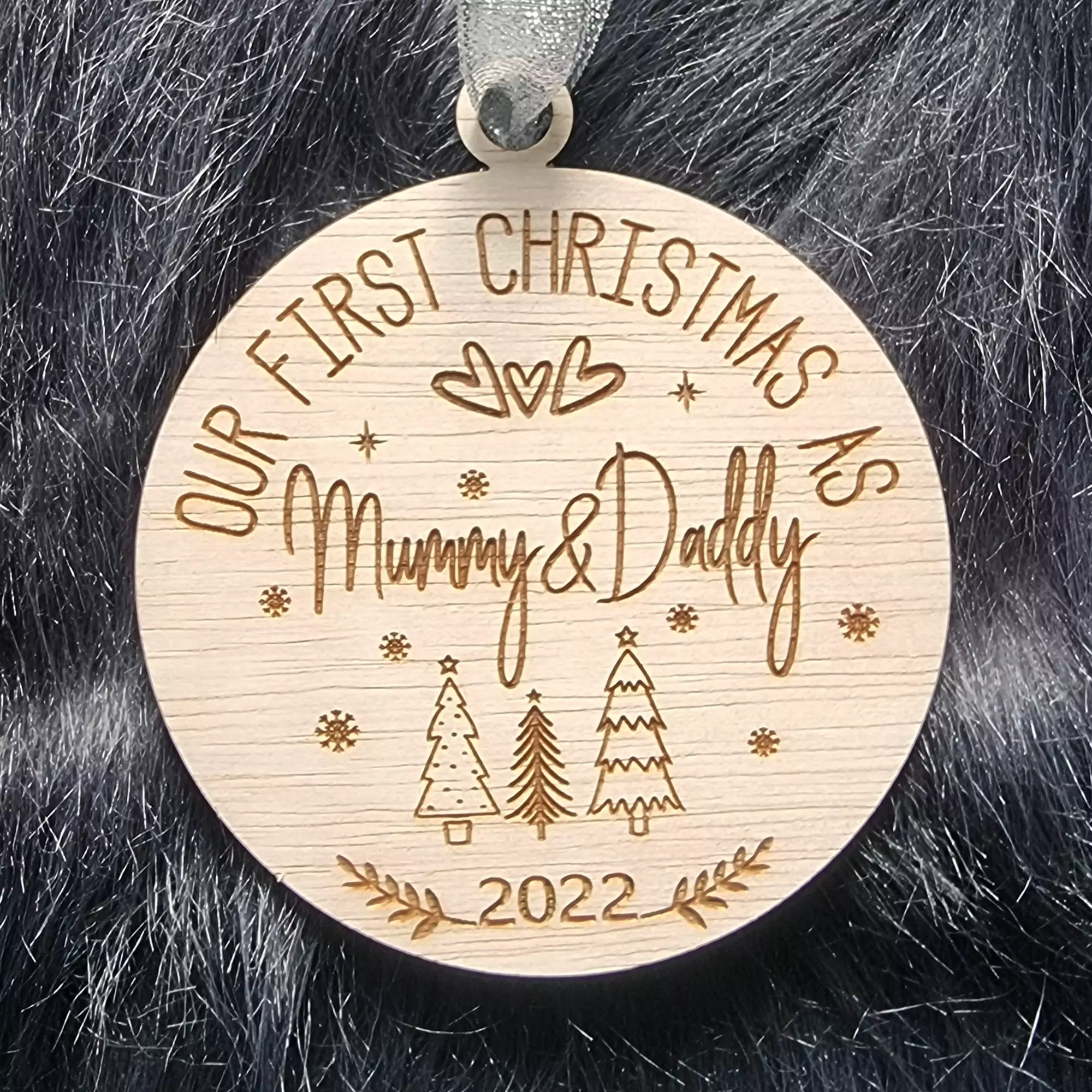 kerstbal first christmas mommy daddy