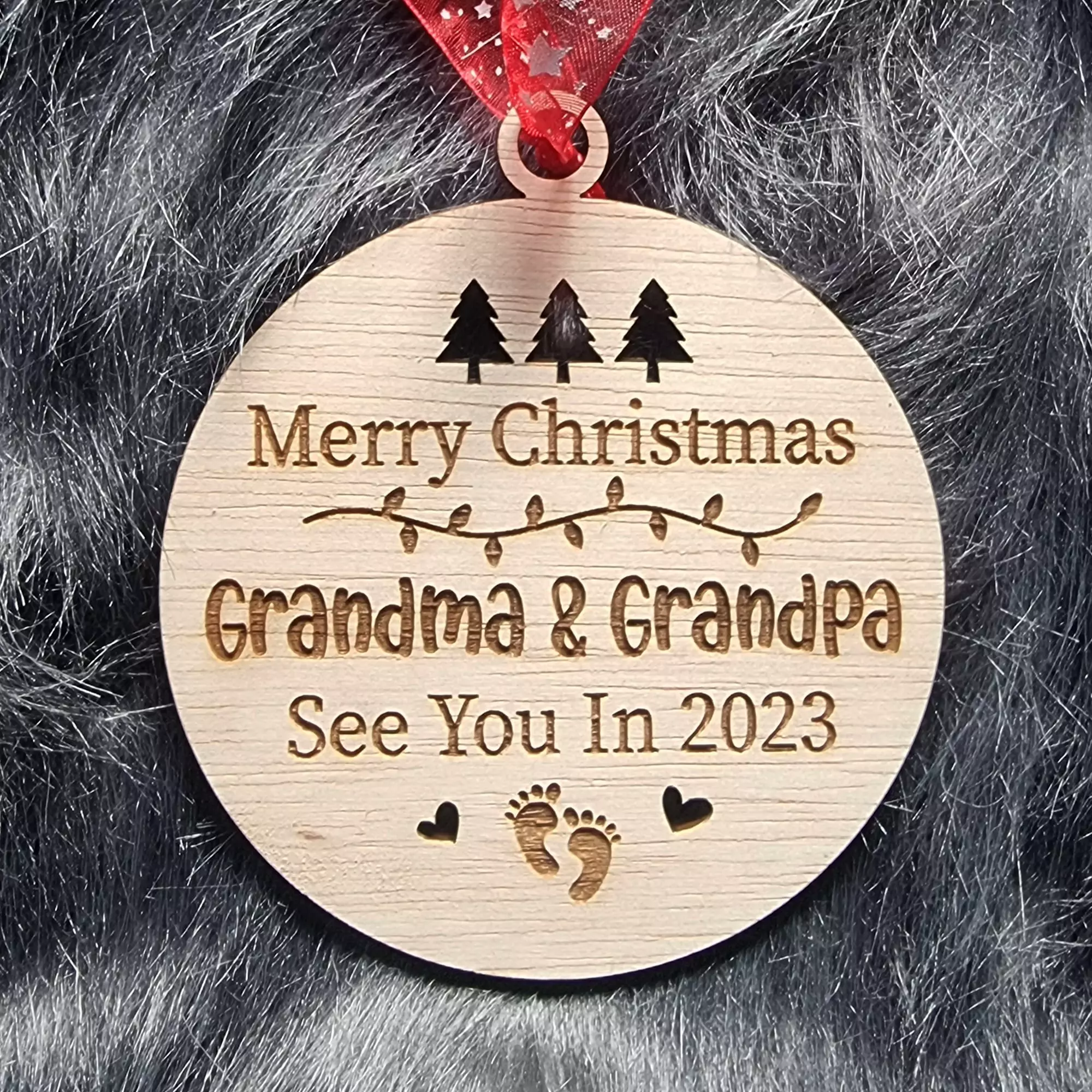 kerstbal grandma grandpa baby