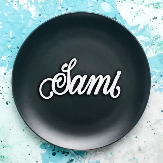 Gepersonaliseerde plaatskaartjes sierlijk lettertype