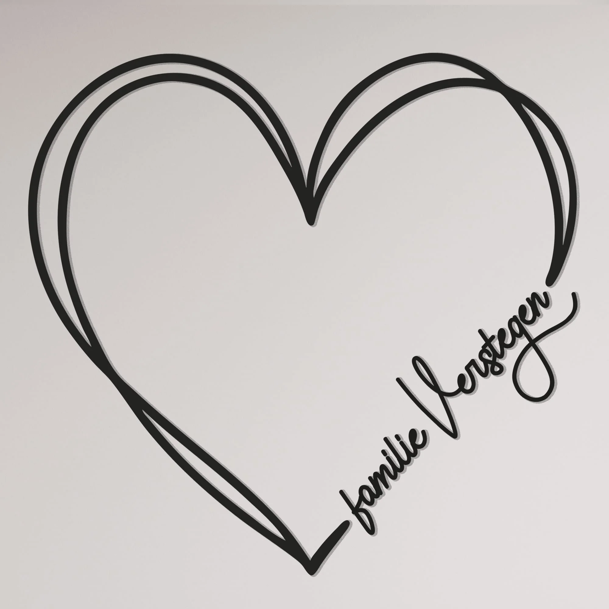 hart gepersonaliseerd wanddecoratie