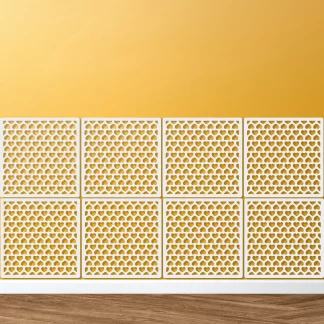 houten lambrisering hartjes motief