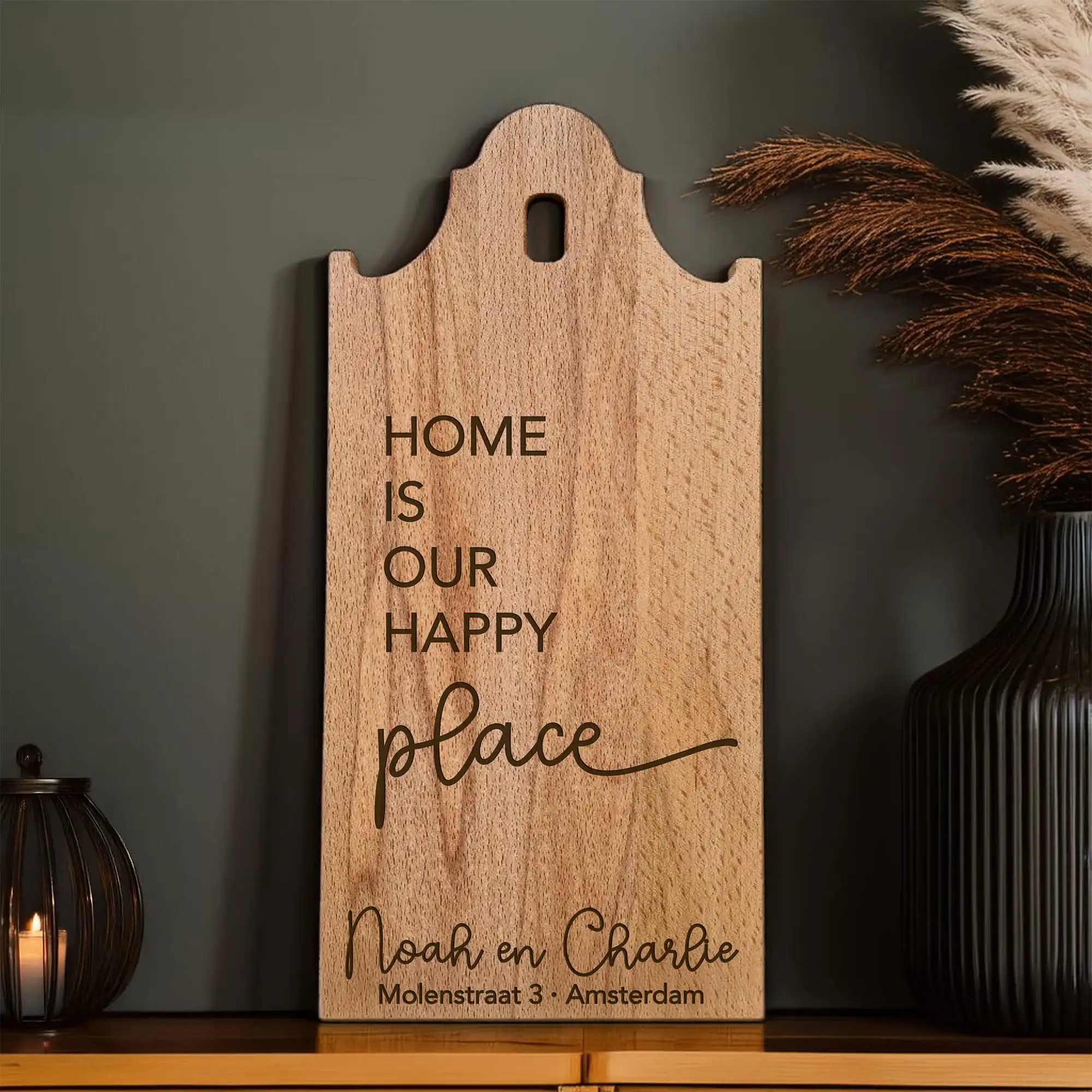 cadeau housewarming borrelplank huis